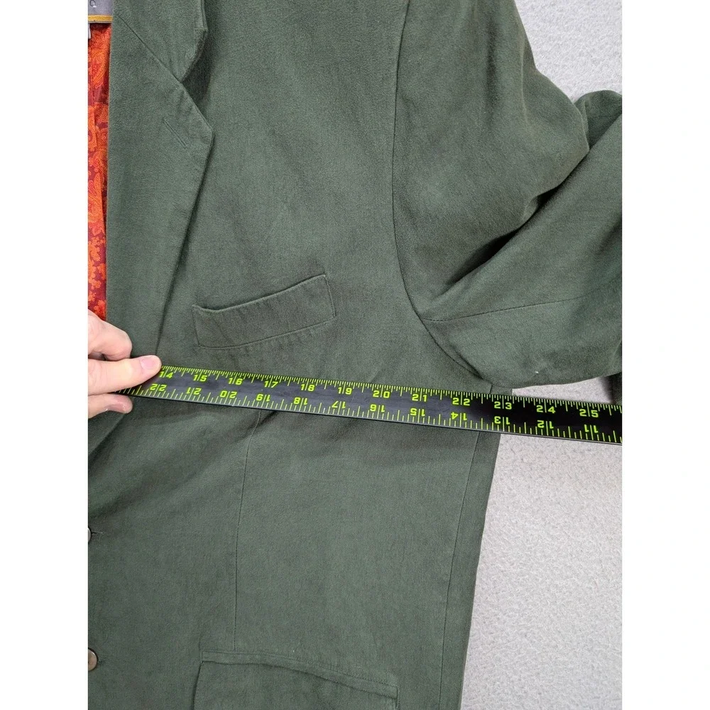 Vintage Bugatchi Uomo Sport Coat Jacket Men's M Paisley‎ Lined Green Hongkong
